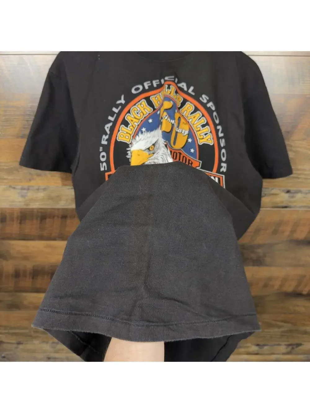Vintage 90s Harley Davidson Sturgis Black Hills Rally T-Shirt Large Hanes Beefy